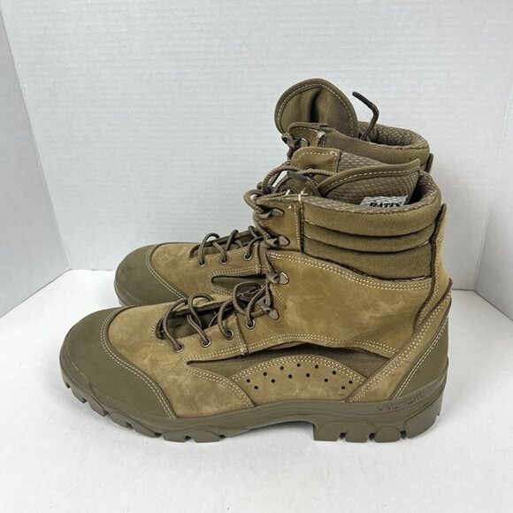 Bates Boots Combat Hot Weather 2012 Shoes E03612B Wibram Tan Green Sz 12.5 W - Picture 1 of 6